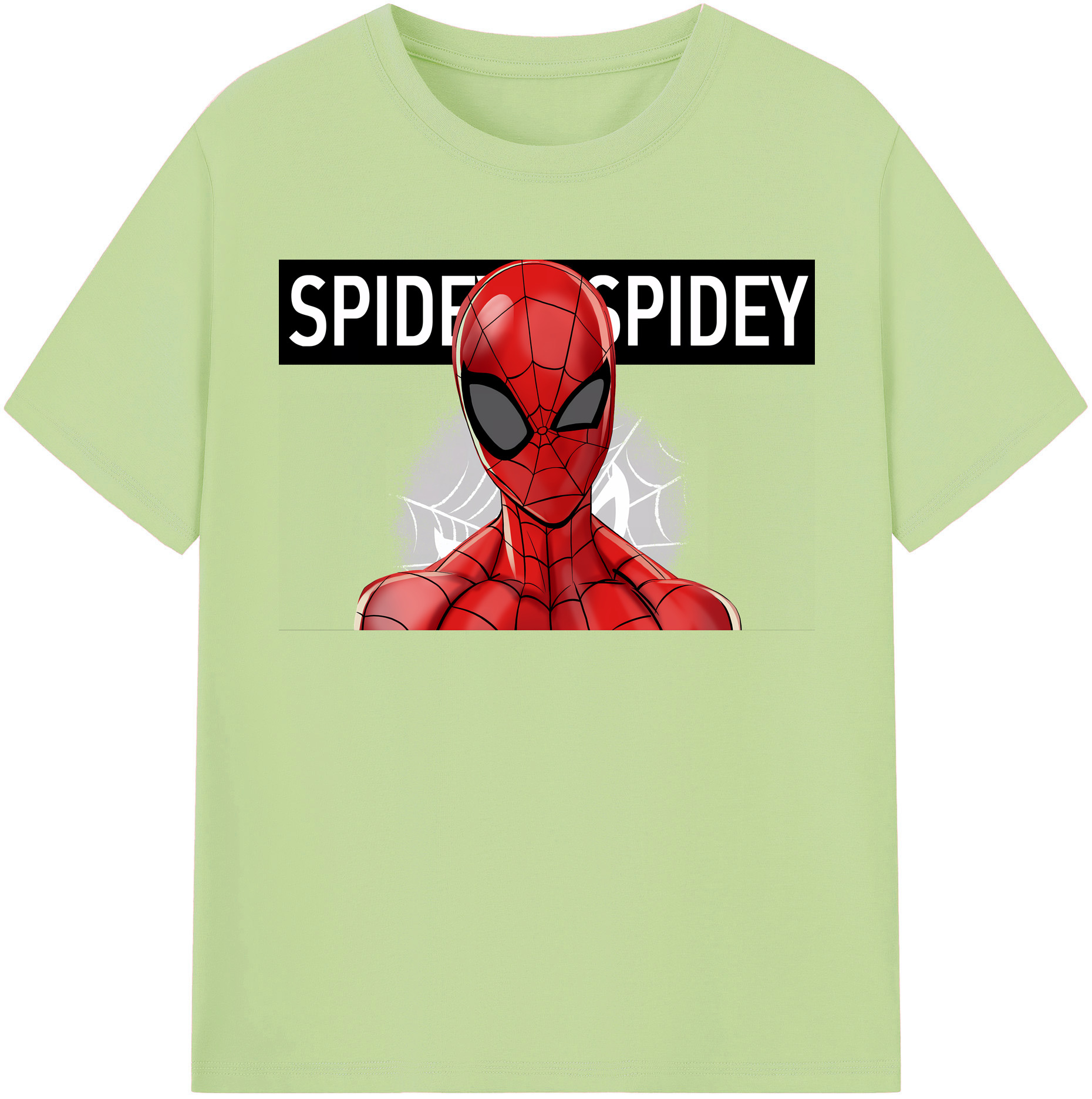 （画像用） Spider Man スパイダーマン 綿100％半袖Tシャツ（フロントプリント）